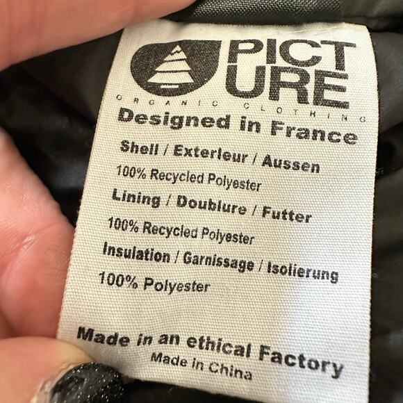 Picture Organic Jacket Kallya Insulated Ski Puffer Cute Flower Print Size Medium - Picture 2 of 6